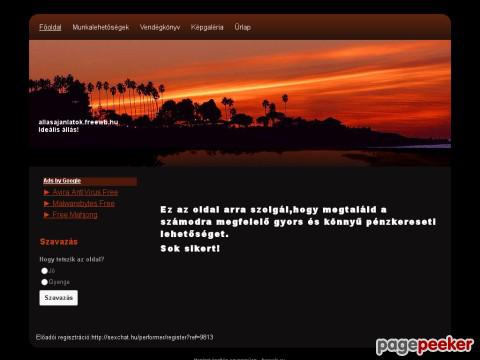 Allasajanlatok - állás,munka,alkalmimunka,webcamerásmunka