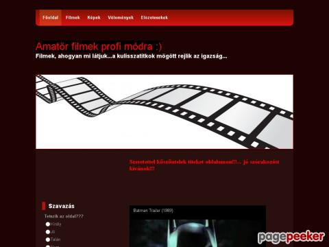 Amatorfilmek - főoldal