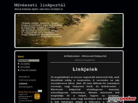 Artlinkcenter - Artlinkcenter Bemutatkozó Művészeti linkportál