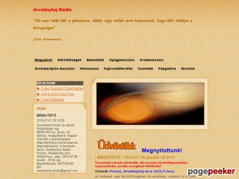 Arvalanyhajstudio - Masszázs, biorezonancia, reiki,  infrszauna, szol ...
