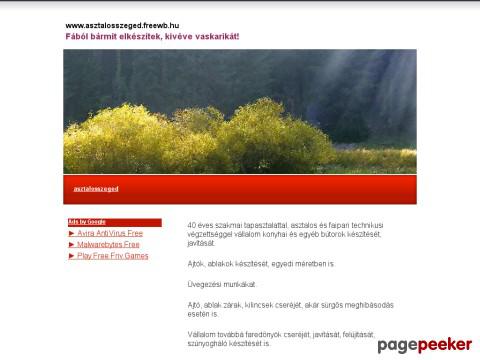Asztalosszeged - asztalos szeged