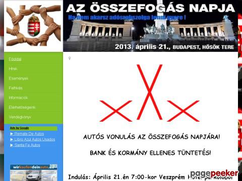 Autosdemonstracio - Autós vonulás az összefogás napján