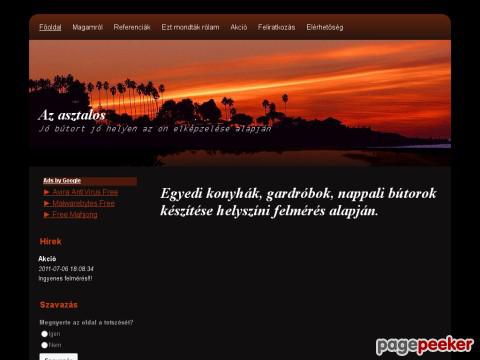 Azasztalos - asztalos  egyedikonyha bútor