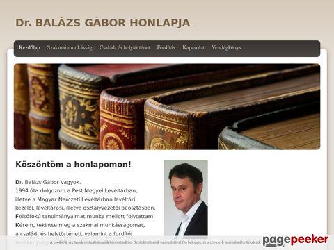 Balazsgabor - Dr. Balázs Gábor honlapja
