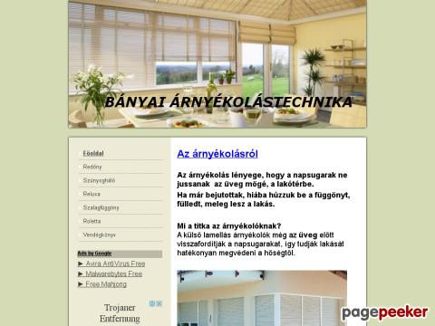 Banyaiarnyekolastechnika - Árnyékolástechnika Debrecen, Redőny, Reluxa, S ...
