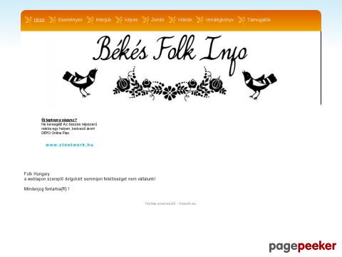 Bekesfolkinfo - folkhungary_hirek