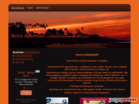 Bellisapartman - olcsó apartman gyula