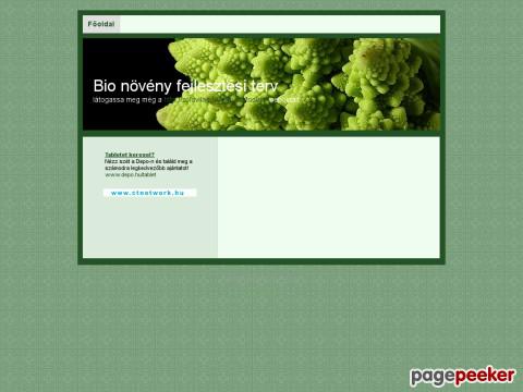 Bionoveny - Bio növény fejelsztési terv