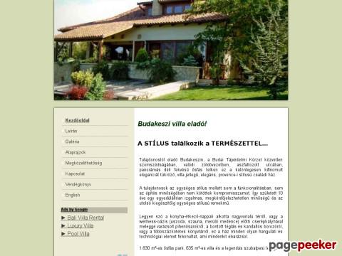 Budakeszivilla - A villa kezdő oldala