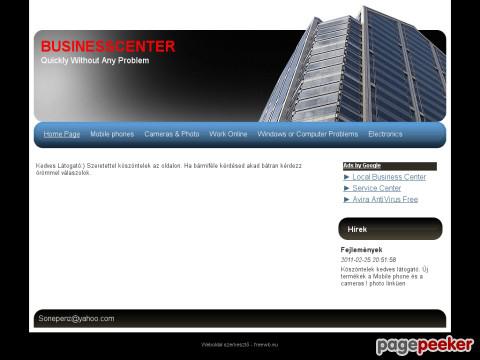 Businesscenter - Kezdőlap