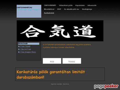 Cartoonshirt - aikido póló, aikido grafika, aikido karikatúra, ...