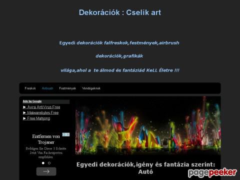 Cselikart - freskók,szoba dekor.
