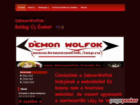 Demonwolfok - Üdvözöllek látogató!