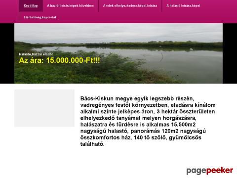 Eladohalasto - Eladó halastó a legszebb helyen,tanyával!