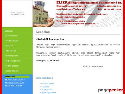 Elizkaingatlanok - Elizka Ingatlanok - Kezdőlap