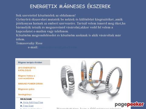 Energetixrose - Mágnes terápia,Energetix ékszerek