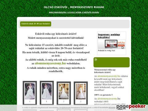 Eskuvoiruha - olcsó menyasszonyi,  esküvői ruhák