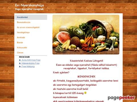 Evinyerskonyhaja - vega nyersételek