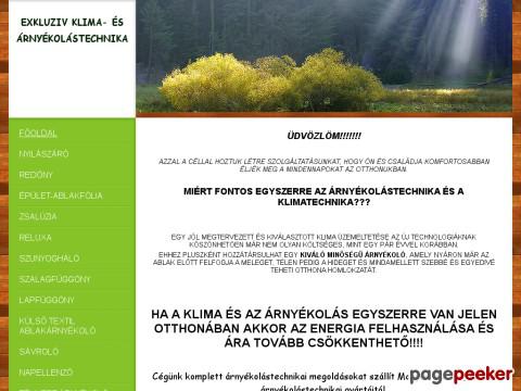 Exkluzivarnyekolok - EXKLUZIV KLIMA ÉS ÁRNYEKOLÁSTECHNIKA