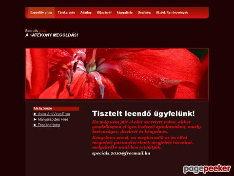 Expeditivplusz - Kezdő oldal