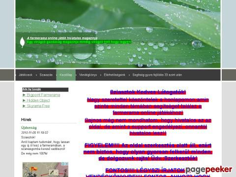 Farmeramamagazin - Játékosok szintje+farm kép