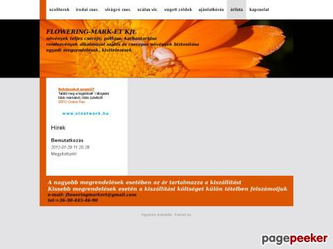 Flowering - szoliter növények