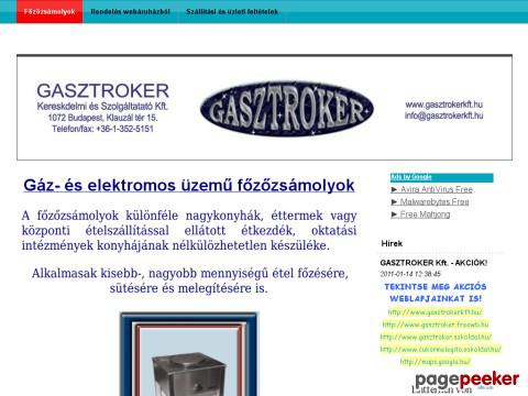 Fozozsamolyok - GASZTROKER Kft. - Gázzsámoly, elektromos főzőz ...