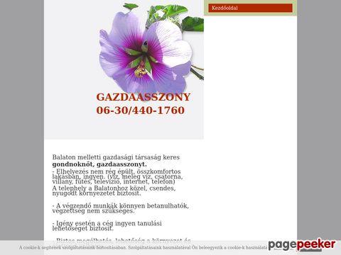 Gazdaasszony - Gondnoki, gazdaasszonyi állás