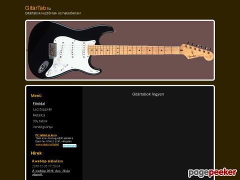 Gitartab - Gitár tabok