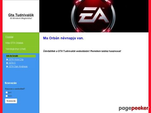 Gtatudnivalok - GTA Tudnivalók ¦ Főoldal