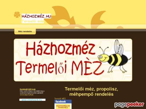 Hazhozmez - Termelői méz rendelés