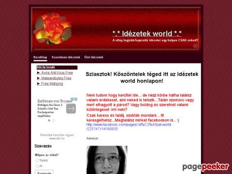 Idezetekworld - Üdvözöllek a honlapomon!