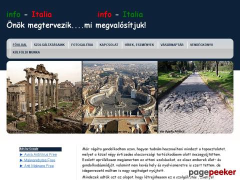 Infoitalia - főoldal