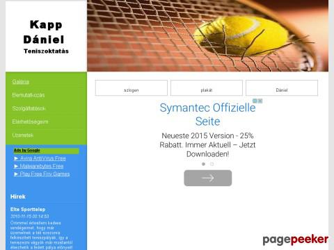Kappdaniel - Teniszoktatás , Elte Sporttelep, Kapp Dániel