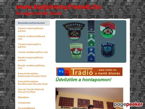 Karjelveny - gyűjtemény, rendőr, tűzoltó,határőr,karjelv ...
