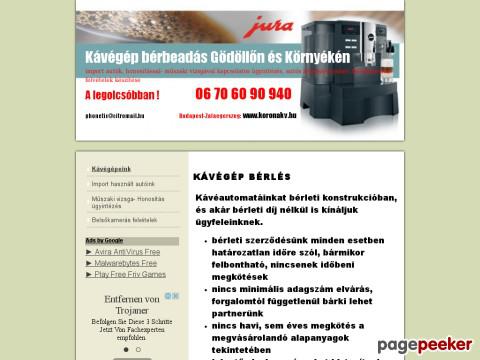 Kavegepberles - kávégép bérlés, bérbeadás, gödöllő