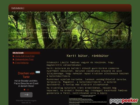 Kertibutorok - Kerti bútor, rönk bútor. Étkező garnitúra, l ...