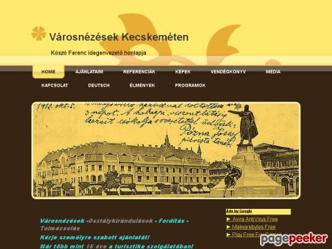 Koszoferenc - Városnézések, Idegenvezetés Kecskeméten