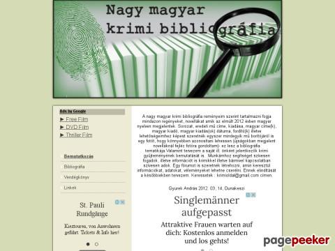 Krimioldal - krimi bibliográfia