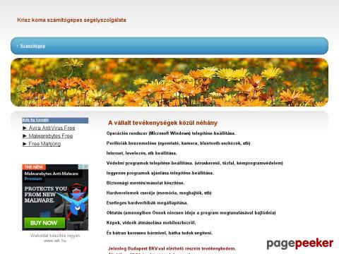 Kriszkomasegely - Számítógépes segítség olcsón