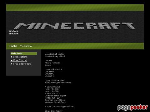 Lifecraft - fooldal