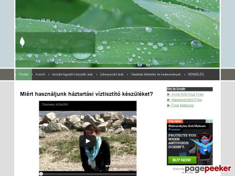 Lugosviz - Cleanway ionizált-lúgos víz napi 100Ft-ért az  ...