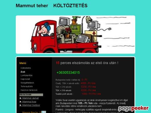 Mammutteher - Költöztetés,költöztetés budapest, olcsó kö ...