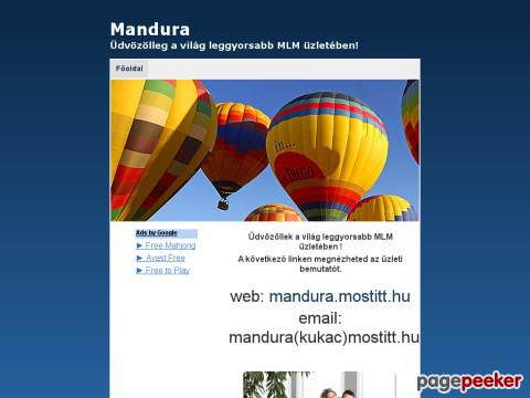 Mandurauzlet - Mandura üzlet MLM forradalom 2010
