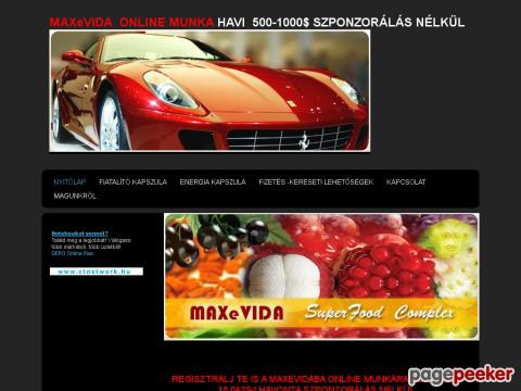Maxevidaonlinemunka - online munka,otthonról végezheő munka ,pénzker ...