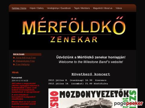 Merfoldkozenekar - Nyitólap