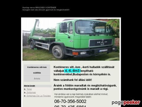Mikicsekkontener - Olcsó konténeres sitt,-lom szállítás