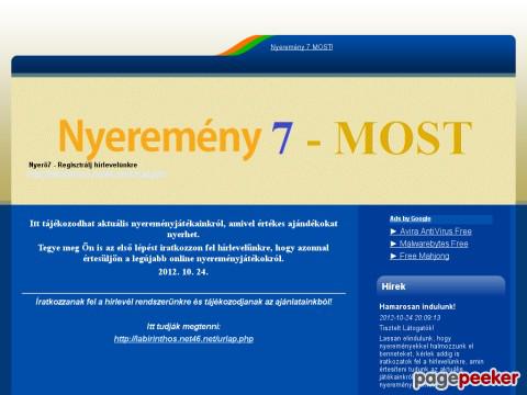 Nyero7 - Nyerő7 - MOST regisztráljon és nyerjen!
