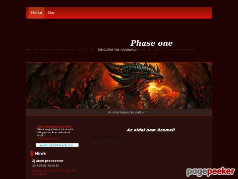 Phaseone - Phase one főoldala