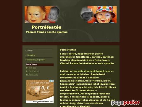 Portrefestes - portré, bohócportré, foto alapján